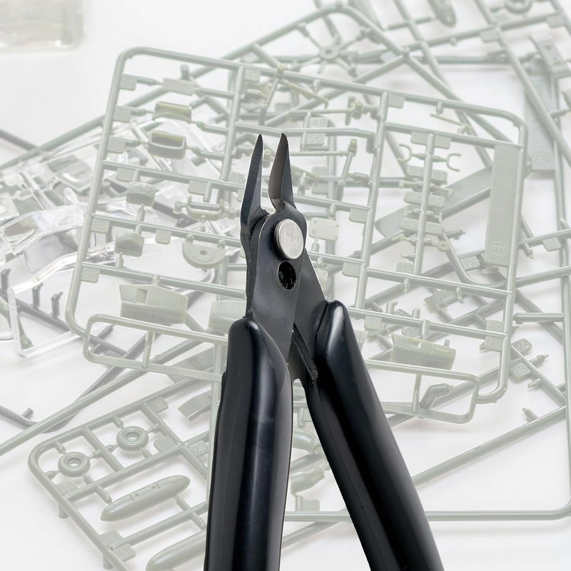 LB2 5 Inch Model Nipper, Plastic Model Tools for Beginners, Sharp Blade Gundam Nipper with Non-Slip Grip, Spure Cutter for Electronics, Gunpla Model Building, Jewelry (Black) - Image 2